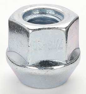 Bulge Conical Lugnut 3/4" Hex 14mm x 1.5" Thread 0.87" Length Open End 1/pkg