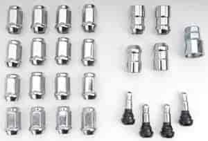 Bulge Acorn Lug Nut & Lock Kit Thread: 14mm x 1.5"