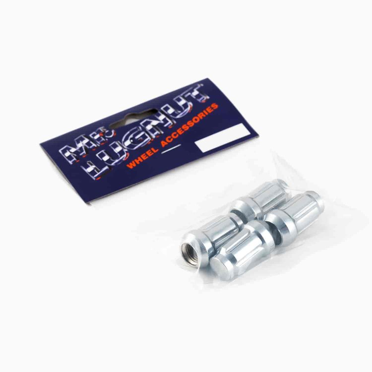 Chrome Closed End Spline Lug Nuts 1/2 4/pkg