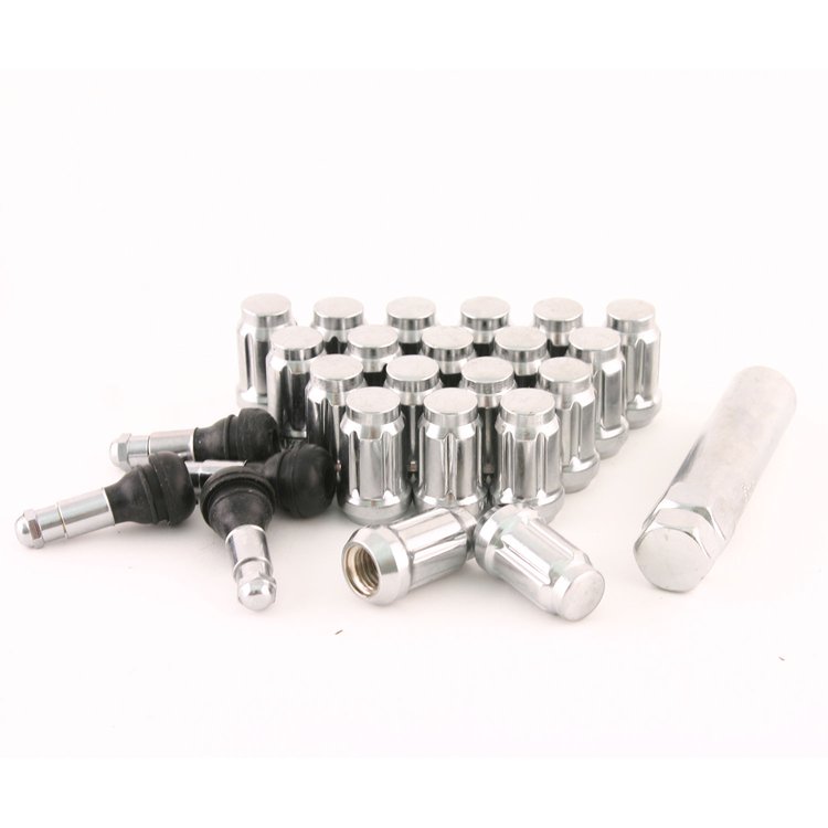 Chrome Closed End Spline Lug Nut Kit 1/2 20 Lug Kit