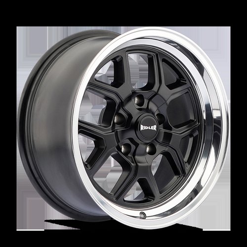 610-Series Wheel, Size: 20" x 10", Bolt Pattern: 5 x 4.50" [Finish: Matte Black w/ Polished Lip]