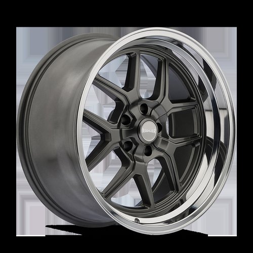 610-Series Wheel, Size: 20" x 8.50", Bolt Pattern: 5 x 120.650 mm [Finish: Grey w/ Polished Lip]