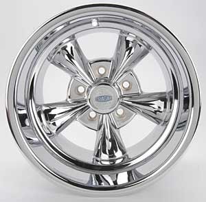 Cragar 610 Series S/S Wheel Size: 17" x 8" Bolt Circle: 5 x 4-1/2" Rear Spacing: 5-1/8"