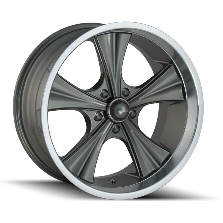 Ridler 651 Series Grey w/Machined Lip Wheel Size: 22" x 9-1/2"