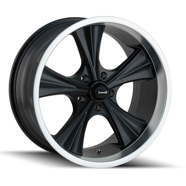 Ridler 651 Series Matte Black w/Machined Lip Wheel Size: 20" x 8-1/2"