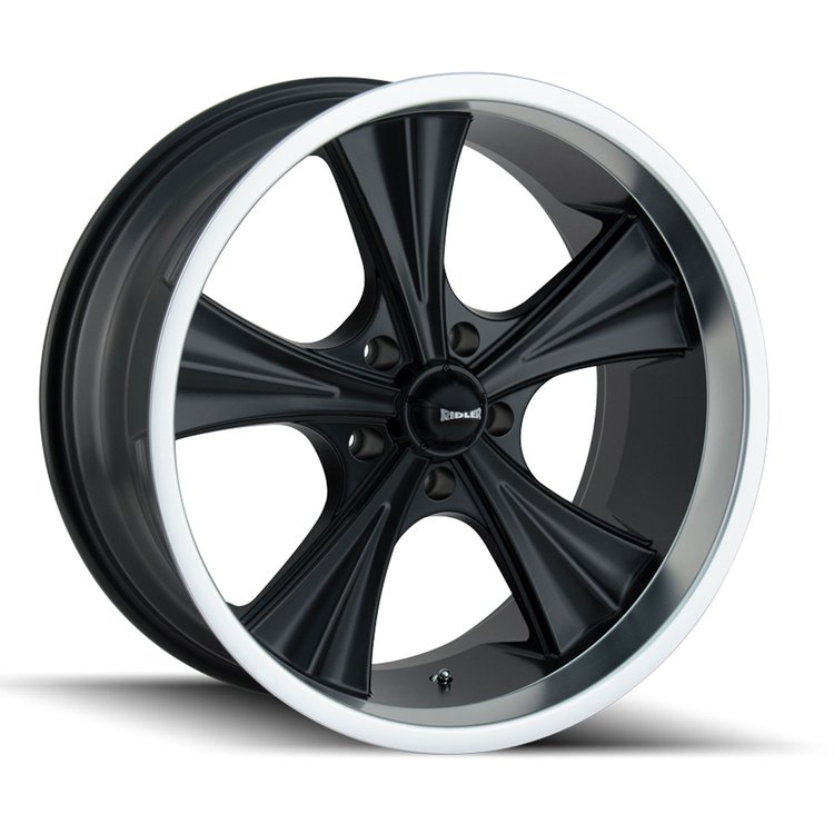 Ridler 651 Series Matte Black w/Machined Lip Wheel Size: 22" x 9-1/2"