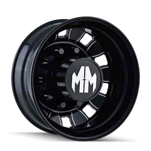 MAYHEM 8180 REAR BLACK/MILLED SPOKES 22x8.25 10-285.75 169mm 220.1mm