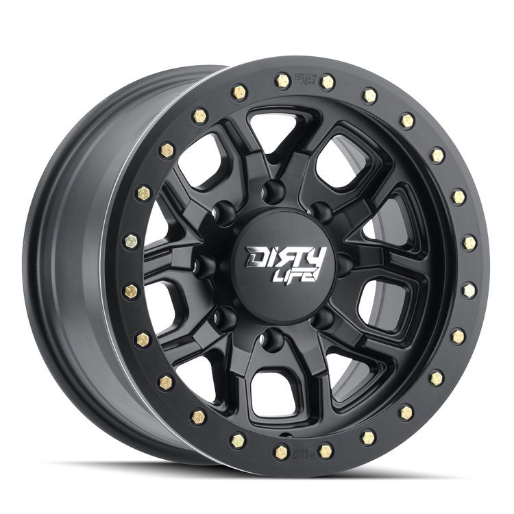 DT-1 9303 Wheel Size: 17 X 9" Bolt Pattern: 6-120 [MATTE BLACK W/SIMULATED RING]