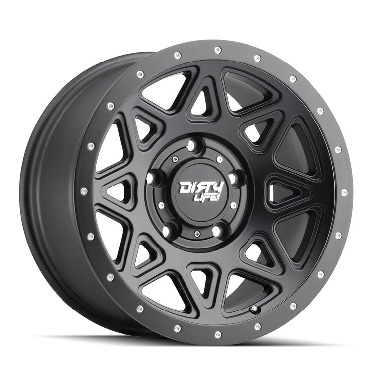 THEORY 9305 Wheel Size: 20 X 9" Bolt Pattern: 6-139.7 [MATTE BLACK W/SIMULATED RING]