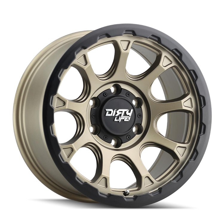 DRIFTER 9307 Wheel Size: 17 X 8.5" Bolt Pattern: 5-127 [MATTE GOLD W/SIMULATED RING]