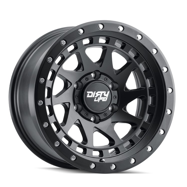ENIGMA PRO 9311 Wheel Size: 17 X 9" Bolt Pattern: 5-139.7 [MATTE BLACK W/SIMULATED RING]
