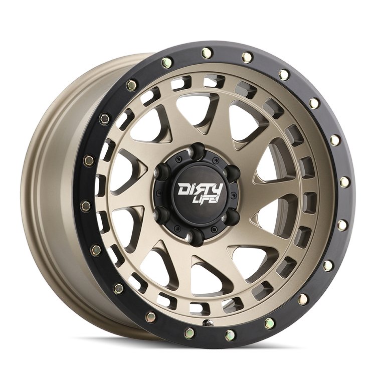 ENIGMA PRO 9311 Wheel Size: 17 X 9" Bolt Pattern: 5-127 [SATIN GOLD W/SIMULATED RING]