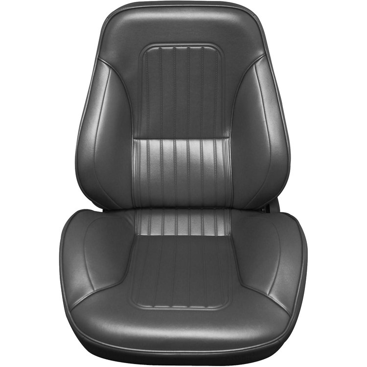 1967-1968 Chevrolet Camaro Standard Interior Black Touring II Preassembled Reclining Front Bucket Seats