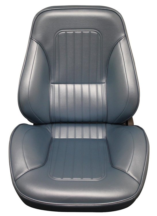 1968 Chevrolet Camaro Standard Interior Med Blue Touring II Preassembled Reclining Front Bucket Seats