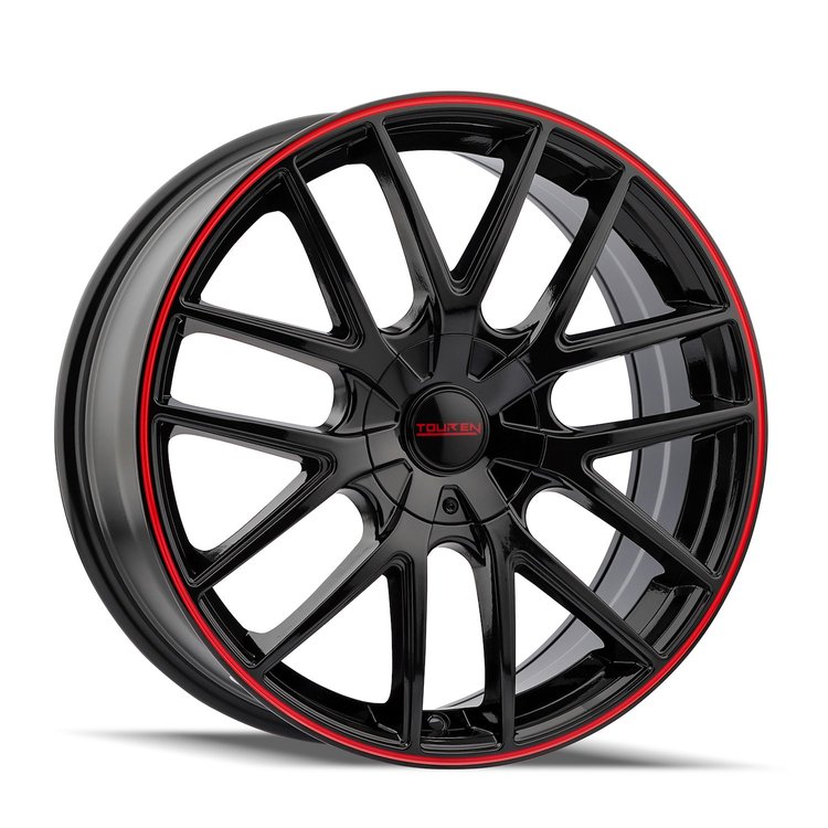 3260-2814BR TR60 Series Wheel [Size: 20" x 8.5"] Gloss Black With Red Ring
