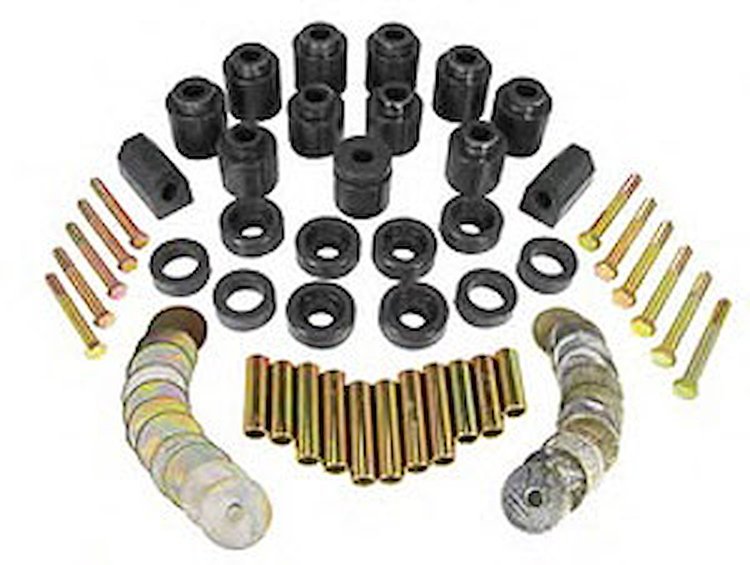 BUSHING JEEP YJ 1 LIFT BDY MNT KIT 87-96 Black