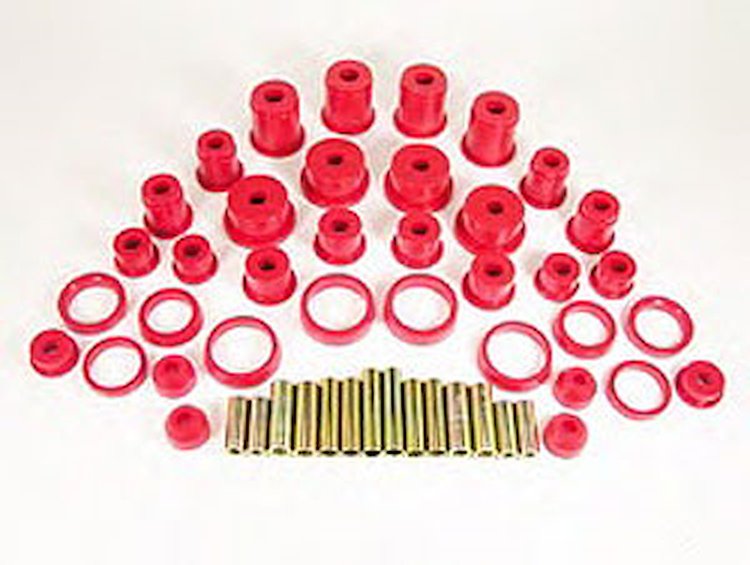 Total Kit Red Incl. C-Arm Front/Spring And Shackle Rear/Tie Rod Boots/Track Arm Front