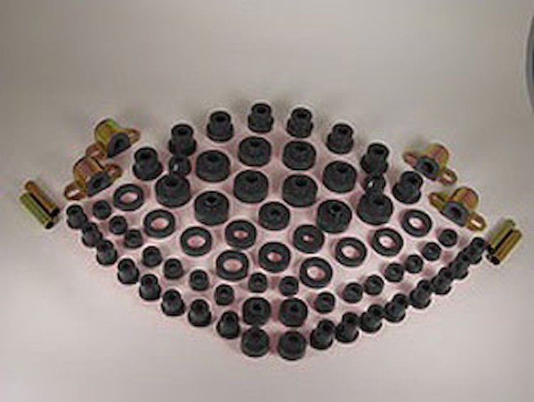 BUSHING TOTAL KIT CJ5/7 76-79 W/TRANS MT Black