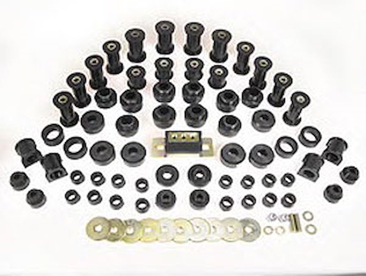 BUSHING TOTAL KIT WRNGLR 87-96 W/TRANS MT Black