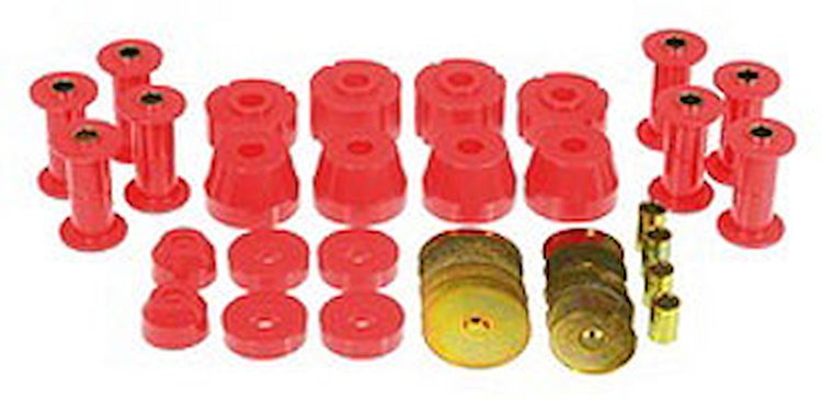 Total Kit Red Incl. Body Mounts/Spring And Shackle Front And Rear/Tie Rod Boots