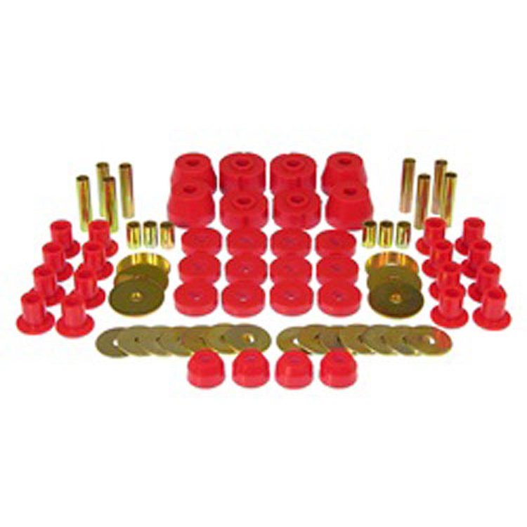 Total Kit Red Incl. Body Mounts/Spring And Shackle Front And Rear/Tie Rod Boots
