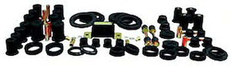 BUSHING TOTAL KIT MUSTANG 85-93 W/TRANS MT Black