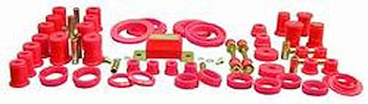 Total Kit; Red; Incl. C-Arm Front And Rear/Drive Train/Spring Pads/Steering Bushings/Strut Tower/Swa