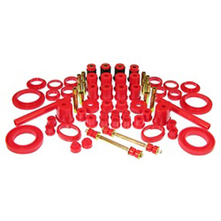 Total Kit; Red; Incl. C-Arm Front And Rear/Drive Train/Coil Isolators/Steering Bushings/Strut Tower/