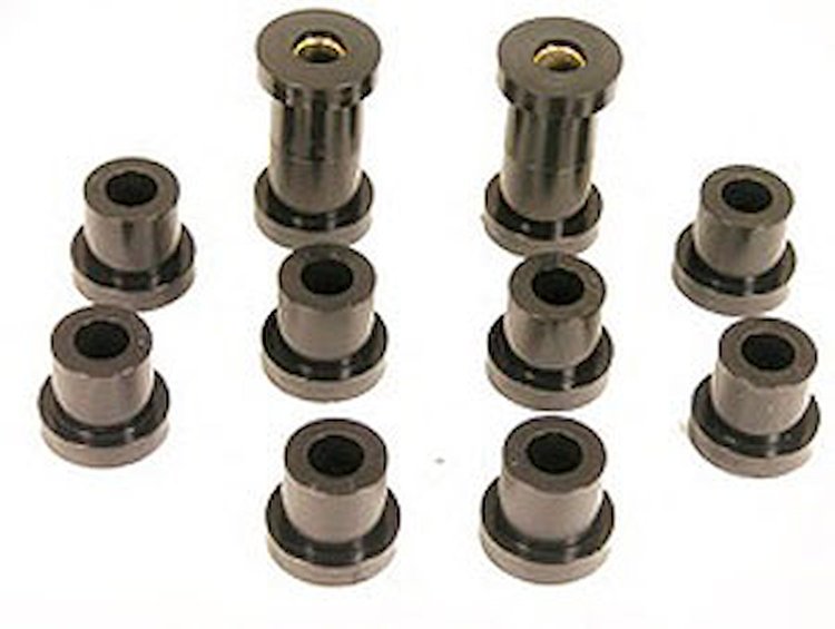 Rear Spring Eye and Shackle Bushing Kit for 1955 Chevrolet Bel Air [Black]