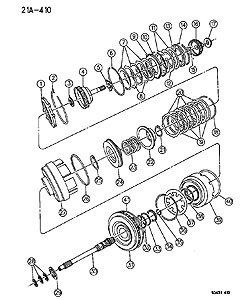 Transaxle Clutch Assembly 4 Speed Automatic Transaxle 42LE