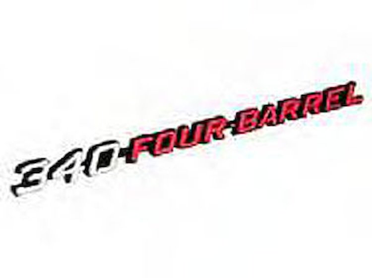 340 Four-Barrel Emblem 1970-73 Challenger