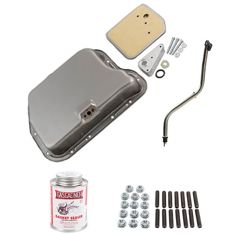 727 Tansmission Pan Kit with Big Block Dipstick