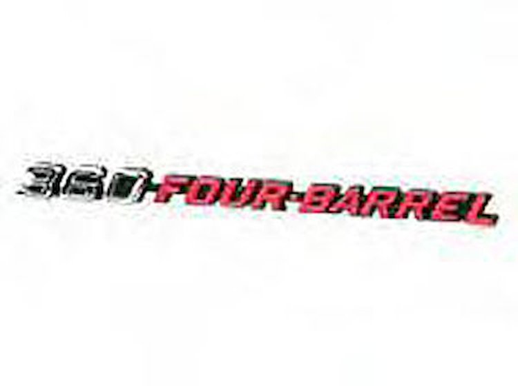 360 Four-Barrel Emblem 1974 Challenger