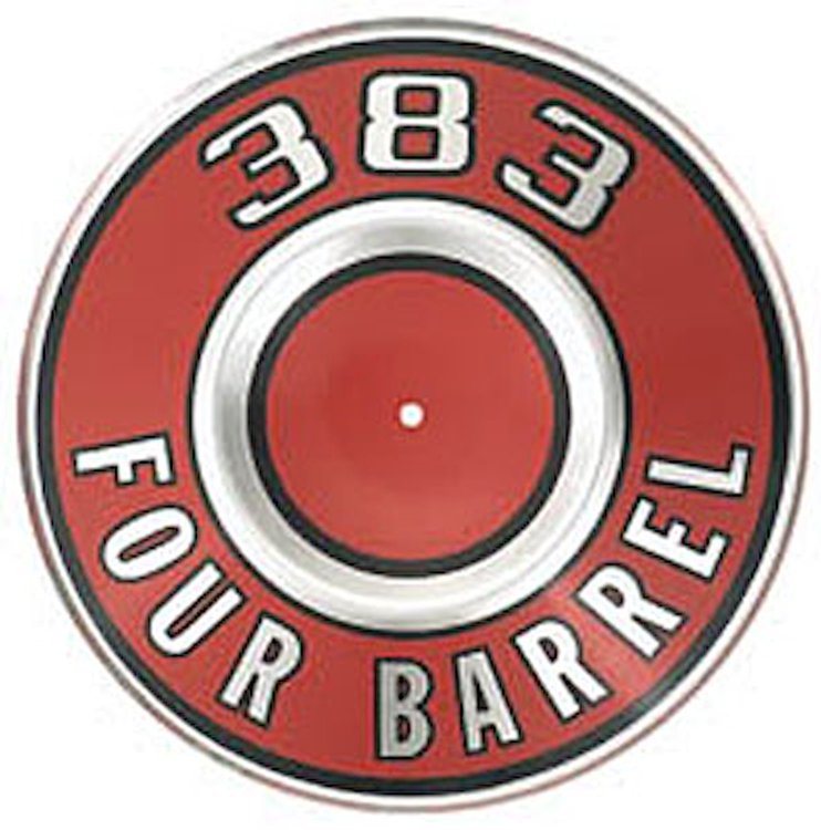 Engine ID Plate 383 4-bbl
