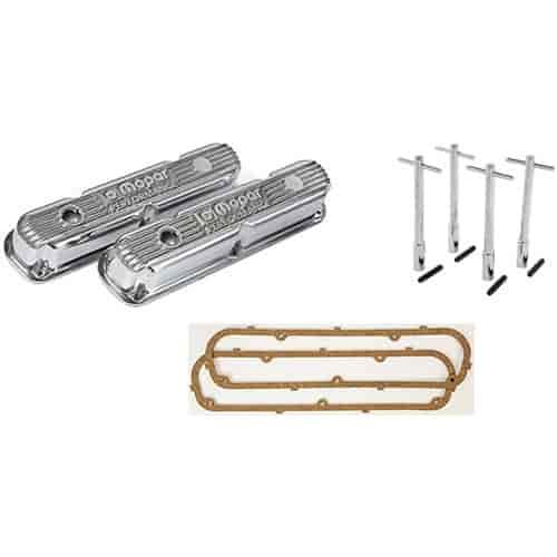 Polished Aluminum Valve Cover Kit for Small Block Mopar