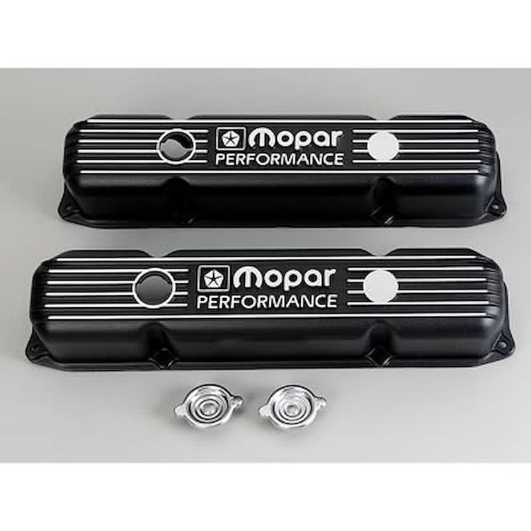 Black Aluminum Valve Covers 383/400/440 Big Block