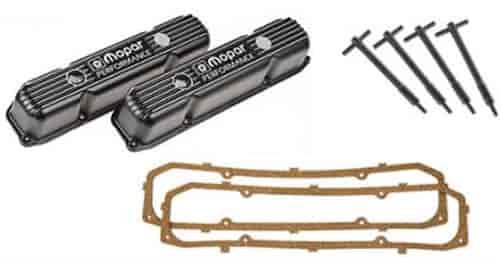 Black Aluminum Valve Cover Kit for Big Block Mopar