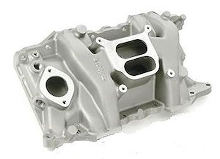 Aluminum Dual Plane Intake Manifold Fits W2 Cylinder Heads w/ Oval Intake Ports