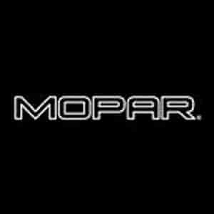 Mopar Decal Black on White