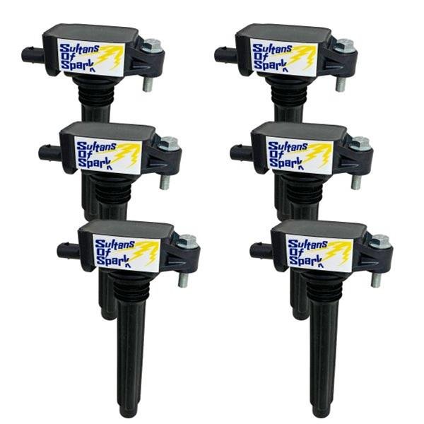 SOS Ignition Coil Pack Set for 2011-2018 Ram 1500 and Jeep Wrangler JK [3.6L Engines, 40,000-Volt, Set of 6]