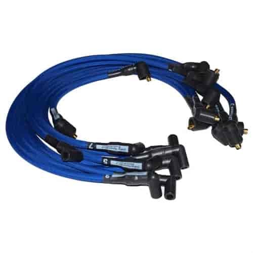 Plug Wires- Pts. Style Term -Blue-B.B. Chevy- Under Heads- 90 Degree Boot