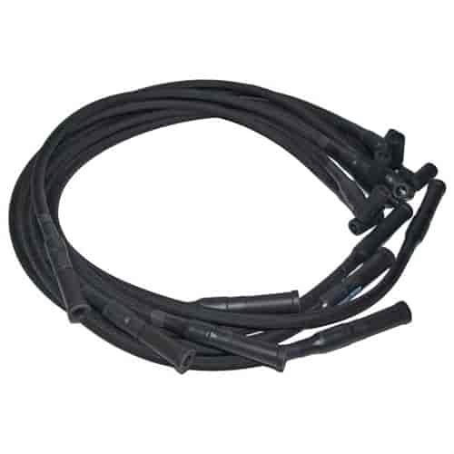 Plug Wires- HEI Term -Black-Buick 455- Over Valve Covers- Straight Boot