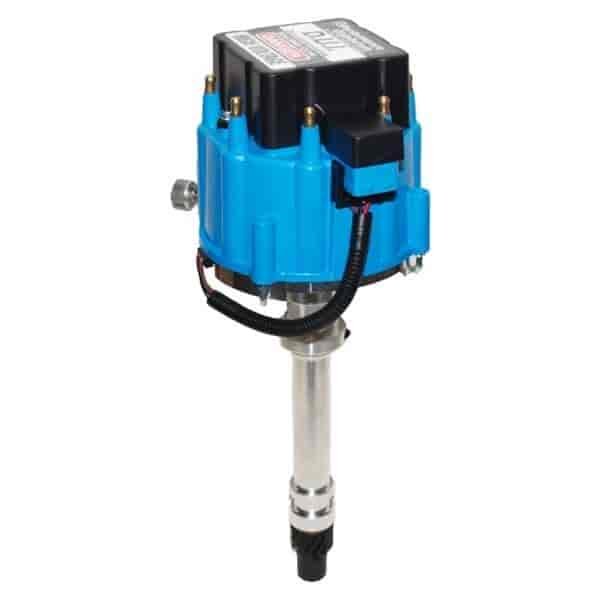 Deluxe Racing DUI Distributor includes Instant Timing Knob & Adjustable Slip Collar Chev. Blue