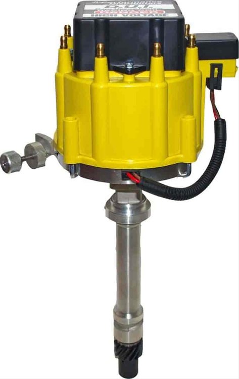 Racing DUI Distributor with Instant Timing Knob Chev.Yellow Cap
