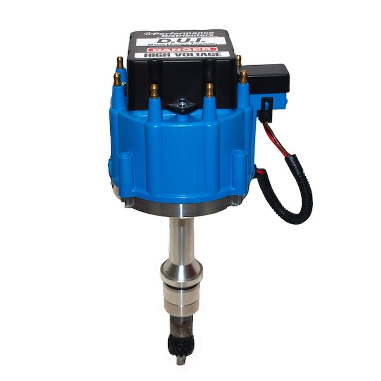 Marine Performance Distributor for Ford 351 Windsor Engines [Reverse Rotation, Blue]