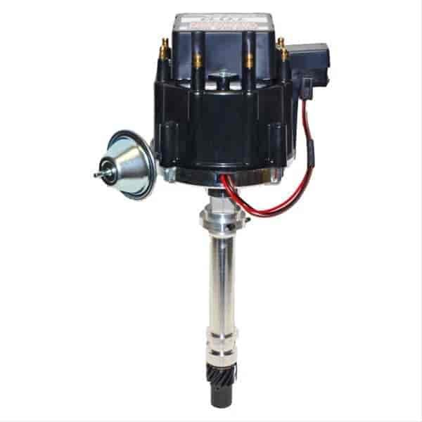 Racing DUI Distributor with Poly Gear Chev. Black Cap