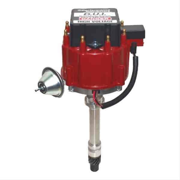 Racing DUI Distributor with Poly Gear Chev. Red Cap