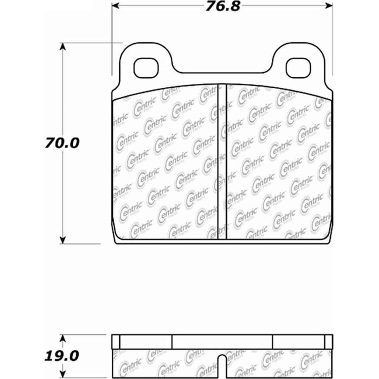 PosiQuiet Semi Met Pads 1969-1985 Porsche Volkswagen 911 Transporter Vanagon