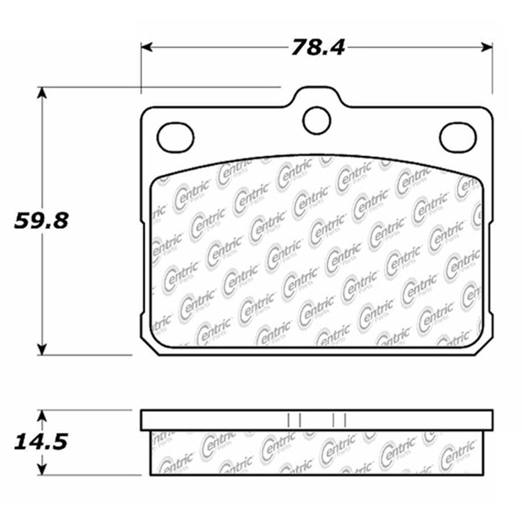 PosiQuiet Semi Met Pads 1972-1991 Dodge Honda Hyundai Mazda Mitsubishi Plymouth Toyota 808 Arrow Cha