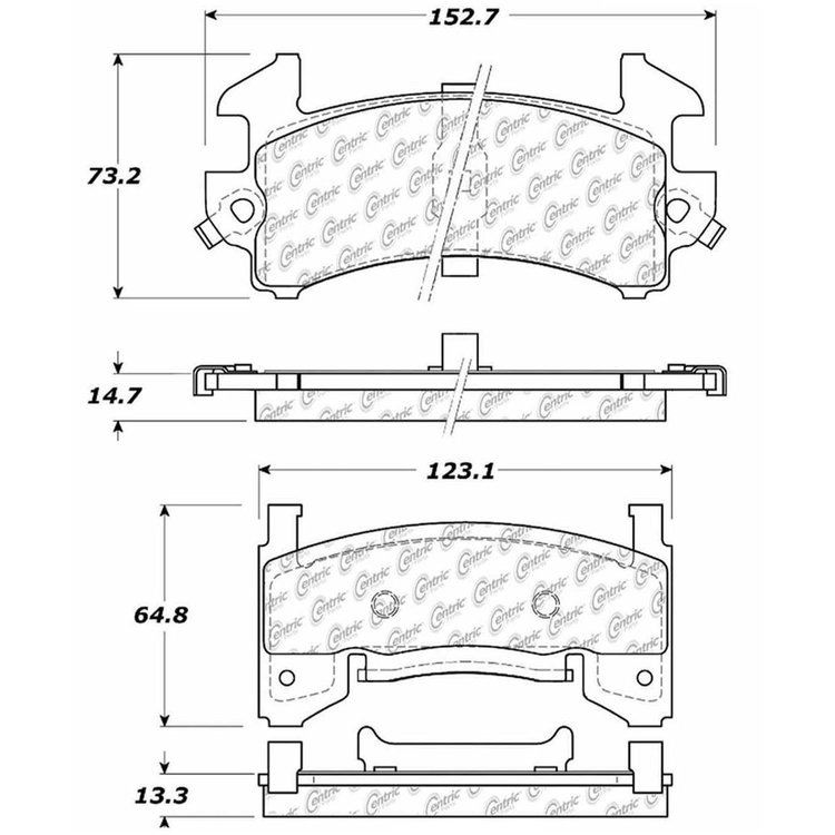 PosiQuiet Semi Met Pads 1978-2003 Buick Cadillac Chevrolet GMC Isuzu Oldsmobile Pontiac Acadian Blaz